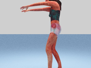 zombie female 3D 모델
