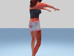 zombie female 3D Model