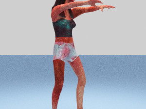 zombie female 3D 모델