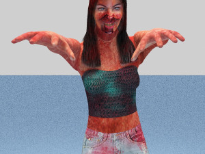 zombie female 3D 모델