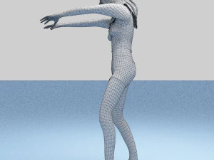 zombie female 3D Model