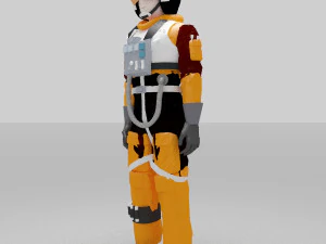 Pilot Suchoi 3D Modell