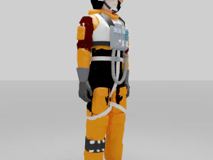 Pilot Suchoi 3D Modell