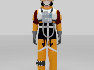 Pilot Suchoi 3D Modell