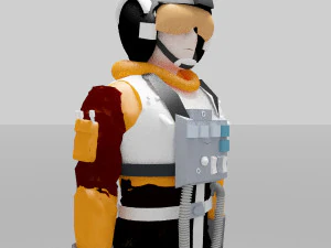 Pilot Suchoi 3D Modell