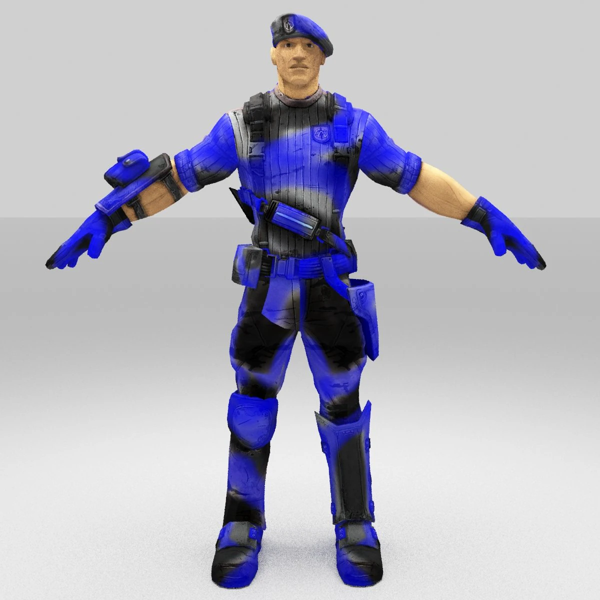 soldier army cartoon figure 3D Model .c4d .max .obj .3ds .fbx .stl .blend 