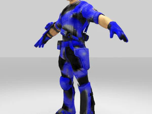 soldier army cartoon figure 3D Model