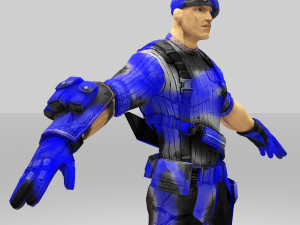 soldier army cartoon figure 3D Model