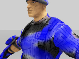 soldier army cartoon figure 3D Model