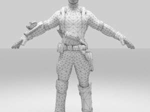 soldier army cartoon figure 3D Model