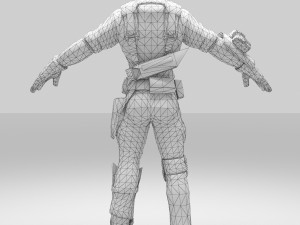 soldier army cartoon figure 3D Model