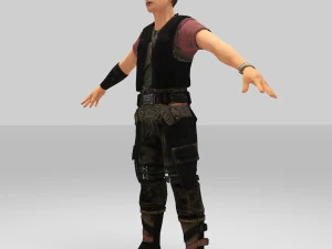 scoot man karakter 3D Model