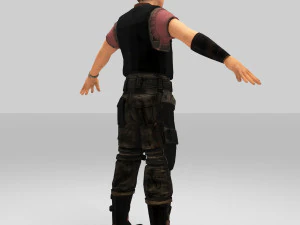 scoot man karakter 3D Model