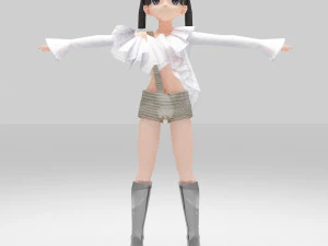 kleine M&auml;dchen 3D Modell