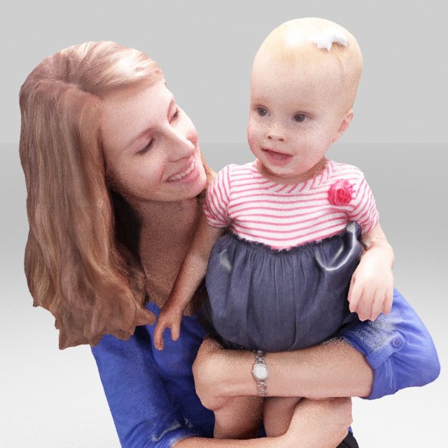 girls and baby Modèle 3D .c4d .max .obj .3ds .fbx .stl .blend 