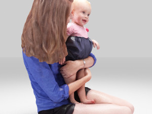 girls and baby Modèle 3D