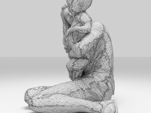 girls and baby Modèle 3D