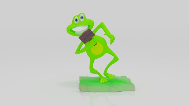 Frog Happy Character 3D 打印模型 .c4d .max .obj .3ds .fbx .stl .blend 
