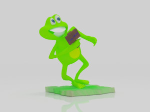 Frog Happy Character 3D 打印模型