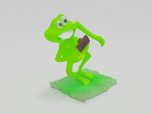 Frog Happy Character 3D 打印模型