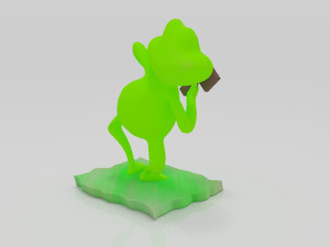 Frog Happy Character 3D 打印模型