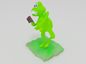 Frog Happy Character 3D 打印模型
