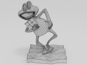 Frog Happy Character 3D 打印模型