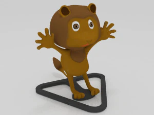 라이온은 3D 미니어처 테이블을 두려워합니다. 3D 프린트 모델