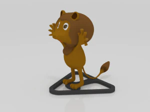 LIon scares 3D miniature table 3D Print Model
