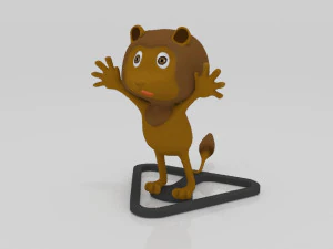 LIon scares 3D miniature table 3D Print Model