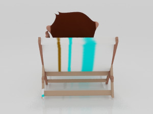 Monkey relaxing with a cigarette 3D miniature table 3D 프린트 모델