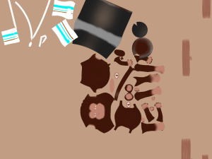 Monkey relaxing with a cigarette 3D miniature table 3D 프린트 모델