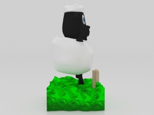 Sheep jump happy 3Dminiature table 3D Print Model