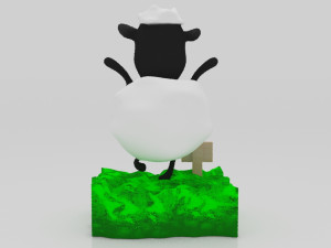 Sheep jump happy 3Dminiature table 3D Print Model