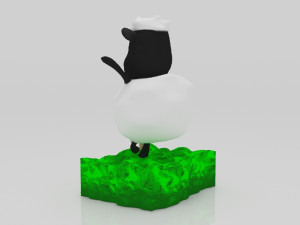 Sheep jump happy 3Dminiature table 3D Print Model