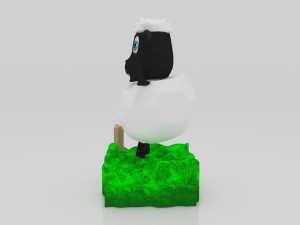 Sheep jump happy 3Dminiature table 3D Print Model