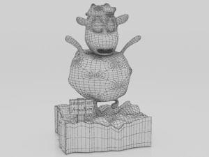 Sheep jump happy 3Dminiature table 3D Print Model