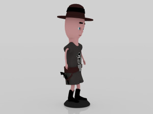 Cowboy 3Dminiture table 3D 프린트 모델