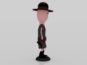 Cowboy 3Dminiture table 3D 프린트 모델