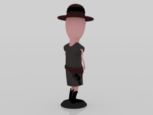 Cowboy 3Dminiture table 3D 프린트 모델