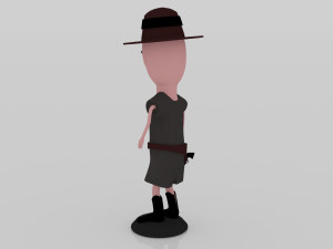 Cowboy 3Dminiture table 3D 프린트 모델