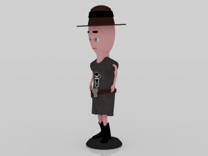 Cowboy 3Dminiture table 3D 프린트 모델