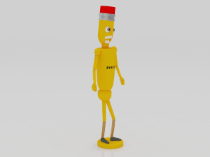 Pencil character 3Dminiature Modelo de impresión 3D