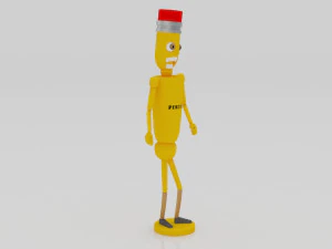 Pencil character 3Dminiature 3D Print Model