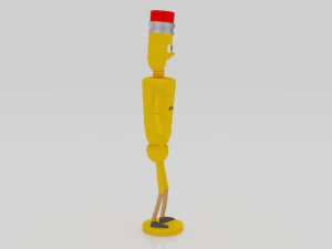 Pencil character 3Dminiature 3D Print Model