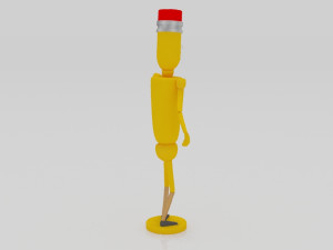 Pencil character 3Dminiature Modelo de impresión 3D
