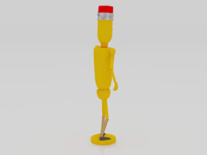 Pencil character 3Dminiature 3D Print Model