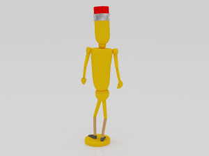 Pencil character 3Dminiature Modelo de impresión 3D