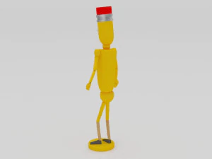 Pencil character 3Dminiature 3D Print Model