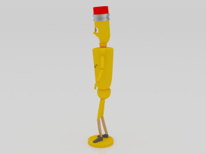 Pencil character 3Dminiature Modelo de impresión 3D